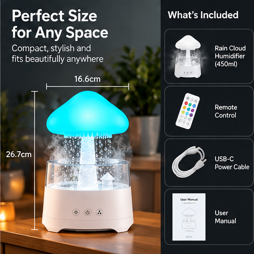 450ml rain cloud humidifier product gallery 6
